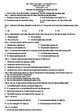 Bộ đề kiểm tra chất lượng học kỳ I môn Vật lý Lớp 8 - Năm học 2017-2018